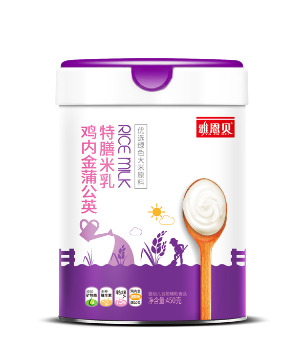 雅恩貝綠色大米雞內金蒲公英特膳米乳