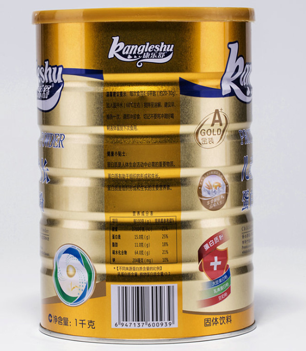 康樂(lè)舒兒童成長(zhǎng)蛋白質(zhì)粉 背面