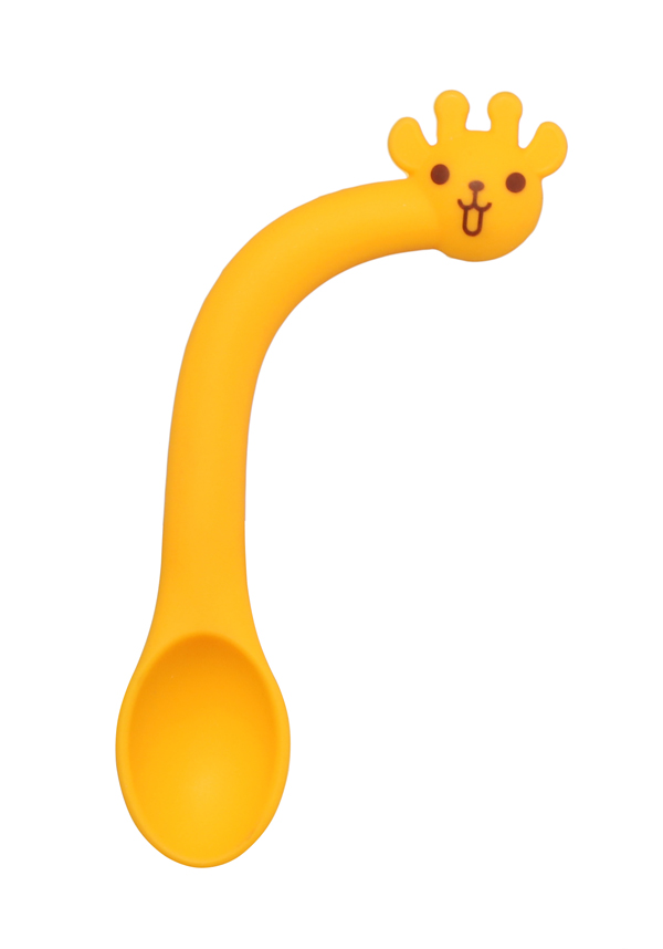 有貝彎頭勺子 橙色