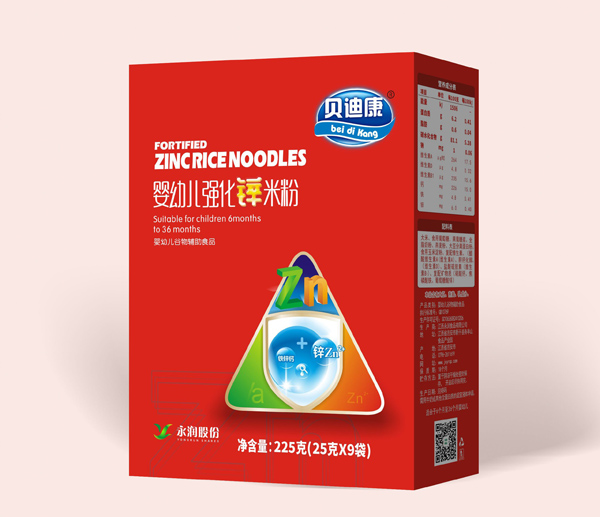 貝迪康嬰幼兒強(qiáng)化鋅米粉 盒裝