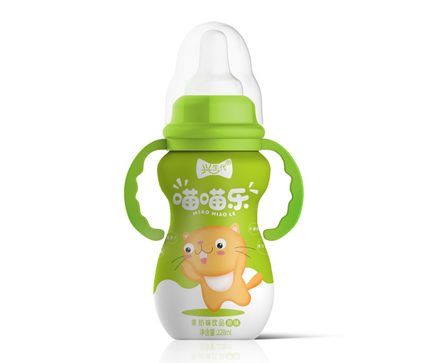 興生代喵喵樂(lè)果奶味飲品 原味綠色