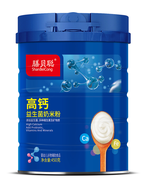 膳貝聰高鈣益生菌奶米粉(450克聽)