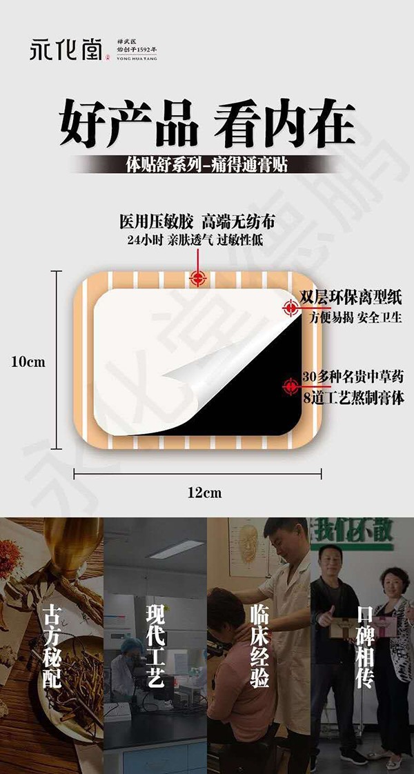 少林永化堂體貼舒系列-痛得通膏貼