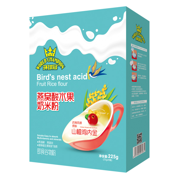 環(huán)球冠燕窩酸水果奶米粉盒裝 山楂雞內(nèi)金