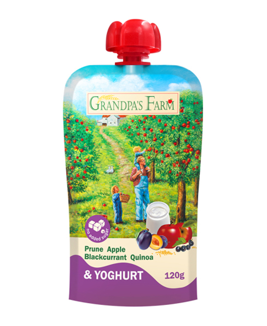 爺爺?shù)霓r(nóng)場風味發(fā)酵乳西梅蘋果黑加侖藜麥泥