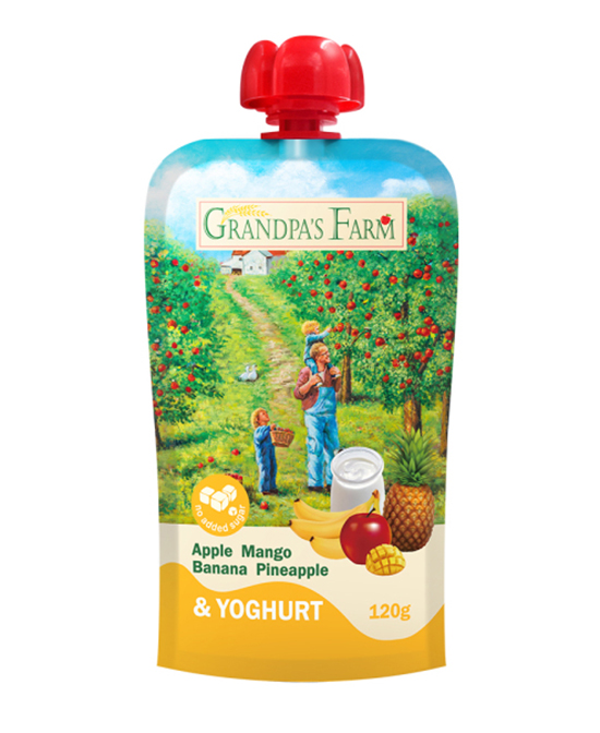 爺爺?shù)霓r(nóng)場風味發(fā)酵乳蘋果芒果香蕉菠蘿泥