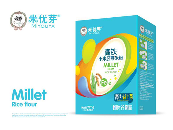 米優(yōu)芽小米胚芽米粉-高鐵+益生菌盒裝