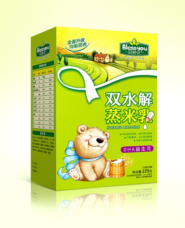 貝熙優(yōu)雙水解蒸米乳盒裝225克(DHA益生元)
