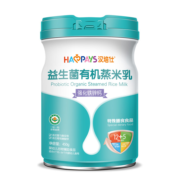 漢培仕益生菌有機(jī)蒸米乳-強(qiáng)化鐵鋅鈣罐裝