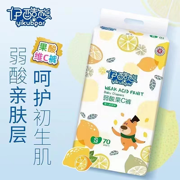 伊酷熊弱酸果C褲-嬰兒紙尿褲 S70