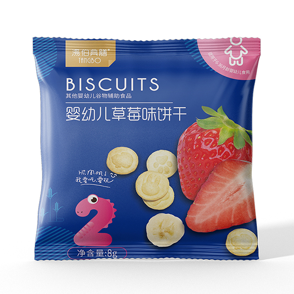 湯伯典膳嬰幼兒草莓味餅干袋裝8g