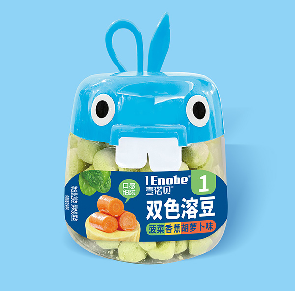 壹諾貝雙色溶豆-菠菜香蕉胡蘿卜味