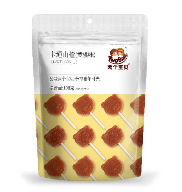 兩個(gè)寶貝卡通山楂袋裝 黃桃味.jpg