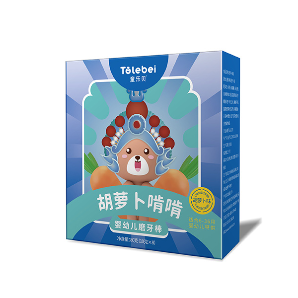 童樂(lè)貝胡蘿卜啃啃嬰幼兒磨牙棒-胡蘿卜味