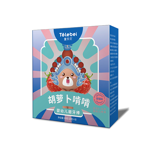童樂(lè)貝胡蘿卜啃啃嬰幼兒磨牙棒-草莓味