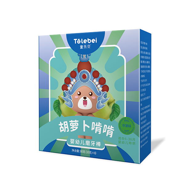 童樂(lè)貝胡蘿卜啃啃嬰幼兒磨牙棒-蘋(píng)果味