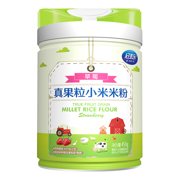 啟美樂真果粒小米米粉-草莓