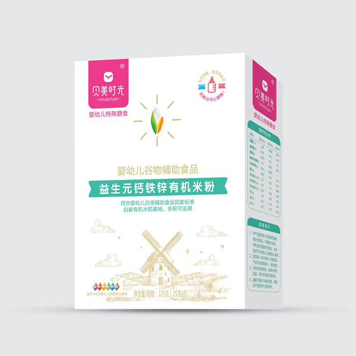 貝美時(shí)光益生元鈣鐵鋅有機(jī)米粉盒裝