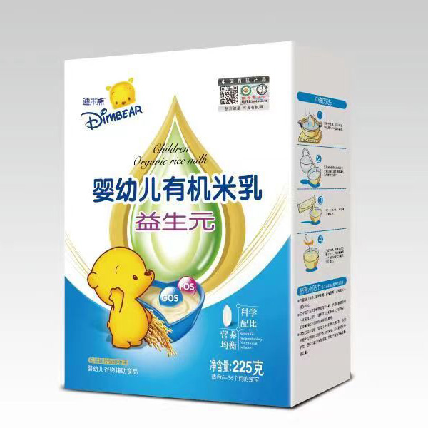 迪米熊嬰幼兒有機(jī)米乳-益生元盒裝