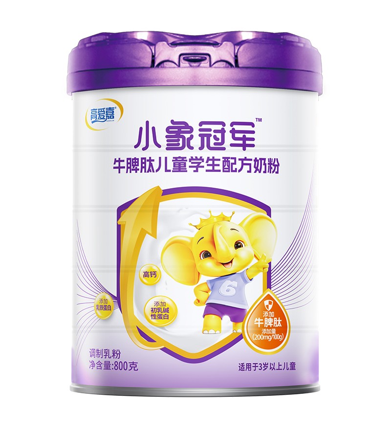 高愛嘉小象冠軍牛脾肽兒童學(xué)生配方奶粉