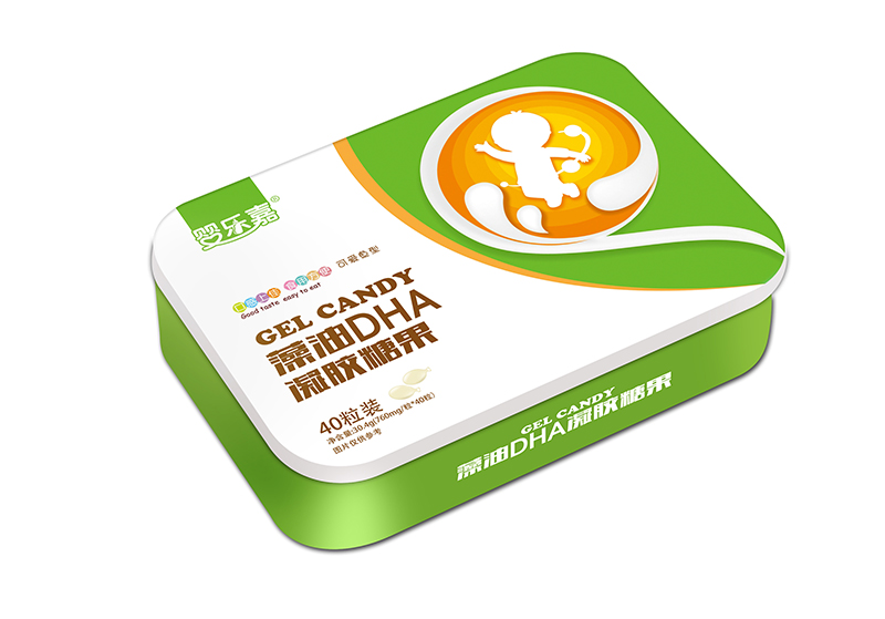 嬰樂(lè)嘉DHA藻油凝膠糖果 鐵盒裝