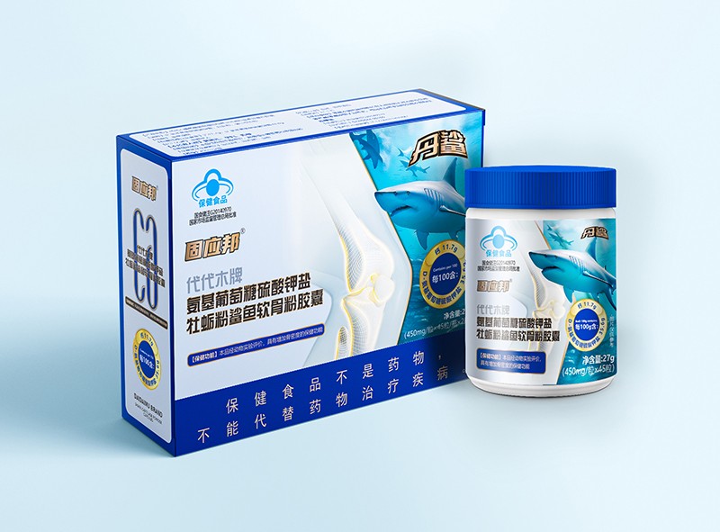 固應(yīng)邦代代木牌氨基葡萄糖硫酸鉀鹽牡蠣粉鯊魚(yú)軟骨粉膠囊