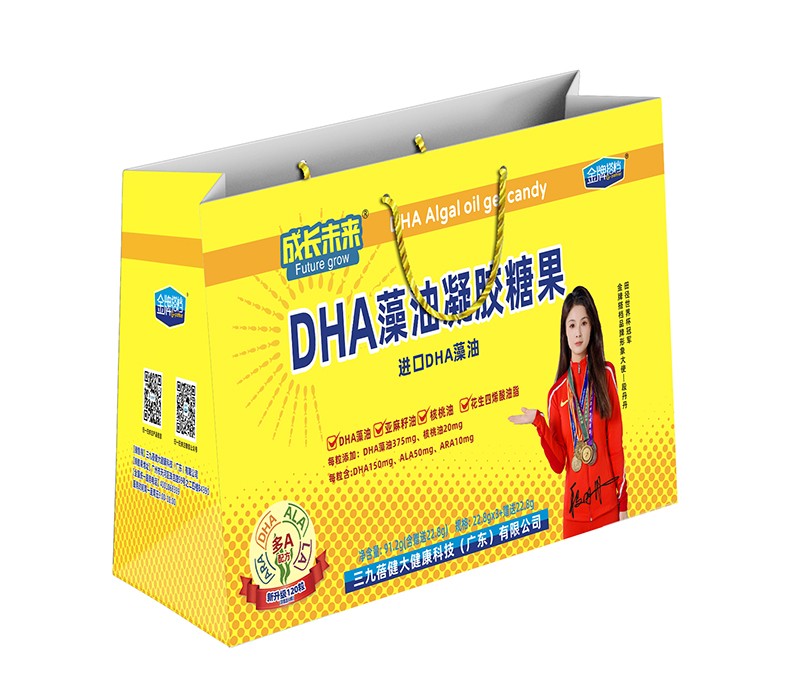 成長未來金牌搭檔DHA藻油凝膠糖果 手提袋