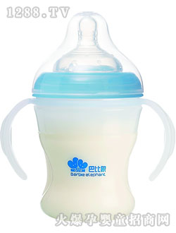 巴比象寬口徑矽晶奶瓶