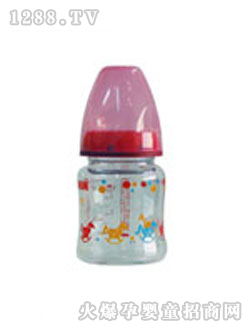 NUK寬口徑耐高溫玻璃彩色奶瓶(帶1號(hào)硅膠寬口子仿真通氣