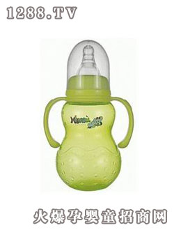 MILAOSU牌標口大葫蘆帶手柄自動母乳實感奶瓶