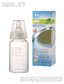 樂樂寶貝150ml標準口徑晶鉆玻璃奶瓶