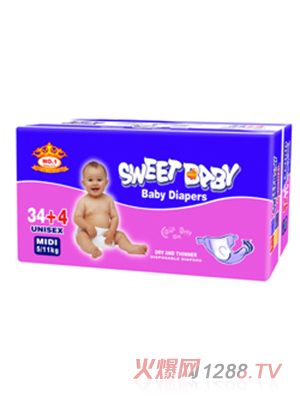 貝貝屋嬰兒紙尿褲M(mǎn)ID34+4PCS