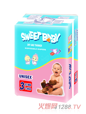 貝貝屋嬰兒紙尿褲M(mǎn)IN3PCS