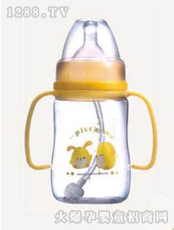 靠娃兒比卡諾寬口徑自動奶瓶