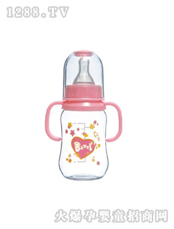 貝帝熊有柄小圓弧奶瓶