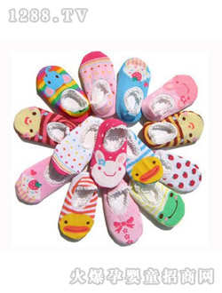 哆啦小貝防滑船襪