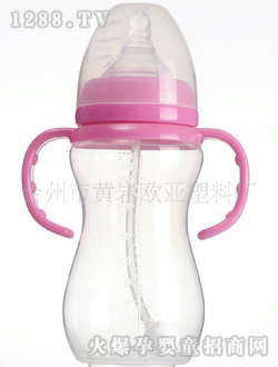 270ML有柄寬口徑葫蘆自動奶瓶