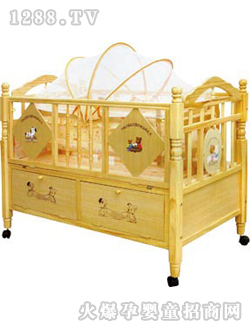 愛嬰寶嬰兒木床587-1