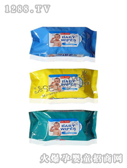 舒爾潔嬰兒濕巾藍色包裝