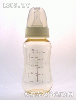 標(biāo)準(zhǔn)口徑PES奶瓶180mL透明