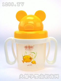 愛得利造型吸管學飲杯黃色