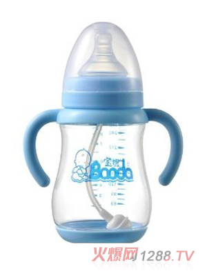 寶德嬰兒自動PP奶瓶240ml藍(lán)