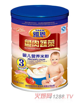 雅恩魚(yú)肉蔬菜yinge營(yíng)養(yǎng)米粉428g