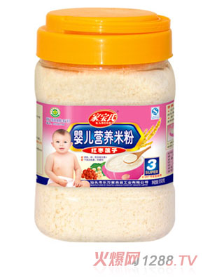 家寶氏紅棗蓮子嬰兒營養(yǎng)米粉3段桶裝