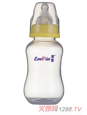 皇嬰寬口PP圓弧自動小奶瓶240ml黃色