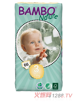 BAMBO Natureyinge紙尿褲S碼66片