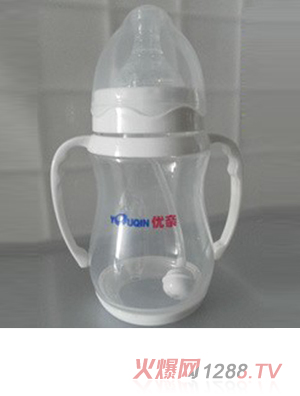 U親PP白色帶柄yinge奶瓶250ml