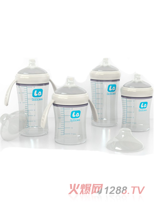 樂樂寶貝硅膠奶瓶白色