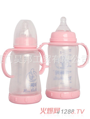 牛唄唄標(biāo)準(zhǔn)口徑防脹氣防燙玻璃奶瓶