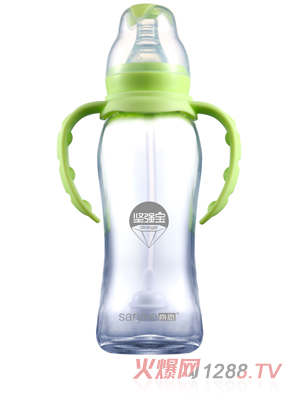 尚恩SN-TGF169堅強(qiáng)寶8安240ml寬口橢圓型帶手柄自動吸全抗體奶瓶